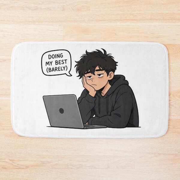 Item preview, Doing My Best – Gen Z Minimal Meme Sticker designed and sold by DKraftz.