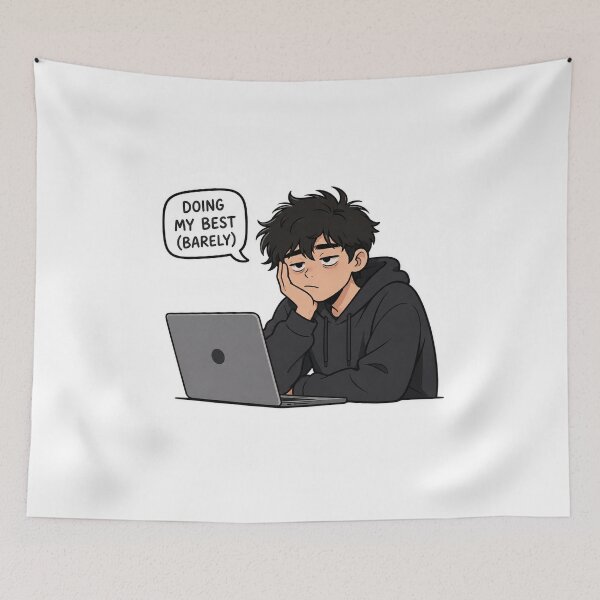 Item preview, Doing My Best – Gen Z Minimal Meme Sticker designed and sold by DKraftz.