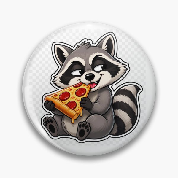 Item preview, Funny Raccoon Pizza Lover – Cute Cartoon Animal Sticker  ?️ Tags designed and sold by SakuraHQ.