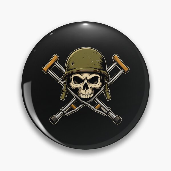 Item preview, Skull Crossbones Vintage Military designed and sold by mporioMart000.