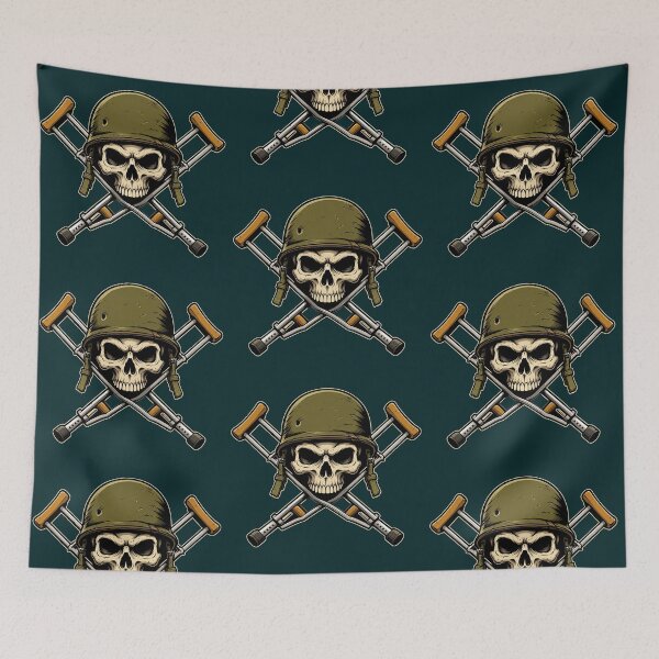 Item preview, Skull Crossbones Vintage Military designed and sold by mporioMart000.