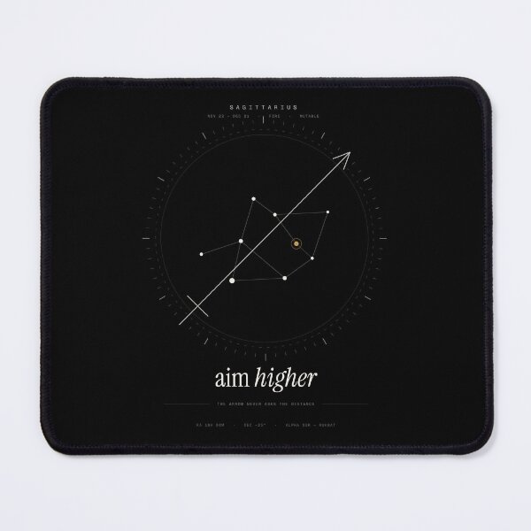 Item preview, Sagittarius Constellation Aim Higher T-Shirt — Dark Edition designed and sold by TheOddPrints.