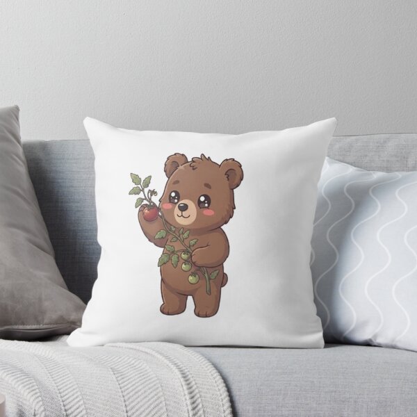 Item preview, Cute Bear Holding Tomato Vine designed and sold by Ella_Sketch.