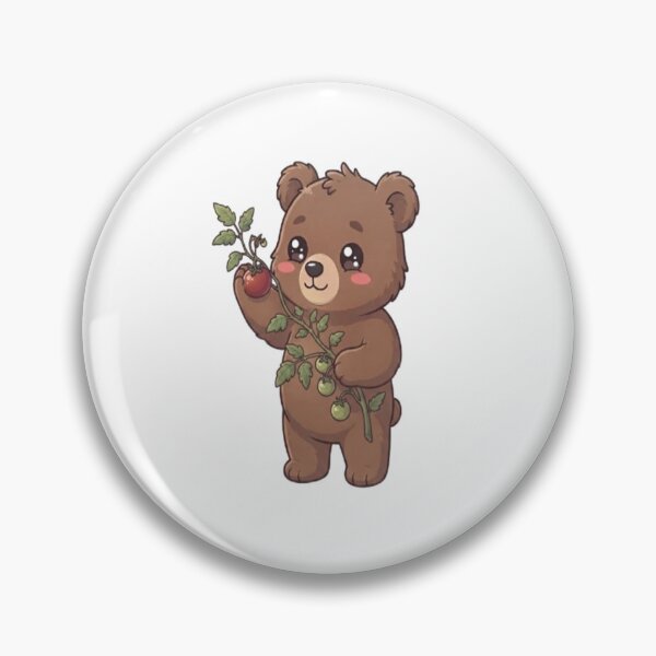 Item preview, Cute Bear Holding Tomato Vine designed and sold by Ella_Sketch.