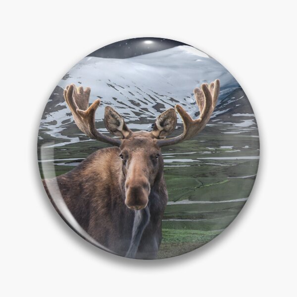 Item preview, Alces Luna llena en las llanuras designed and sold by GeoGoose.
