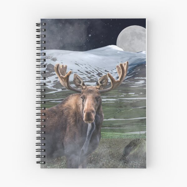 Item preview, Alces Luna llena en las llanuras designed and sold by GeoGoose.
