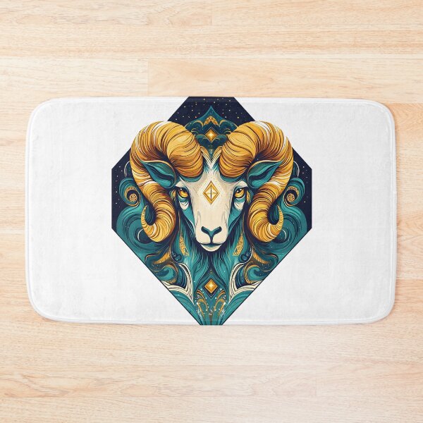 Item preview, Ornate celestial aries ram art print designed and sold by Checho30.
