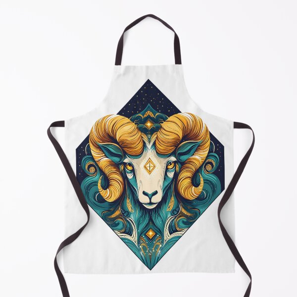 Item preview, Ornate celestial aries ram art print designed and sold by Checho30.