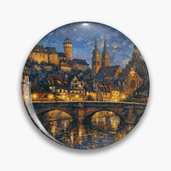Item preview, A painting of Nuremberg bu night, Germany – A Beautiful city in Europe. designed and sold by GalleryKauffeld.