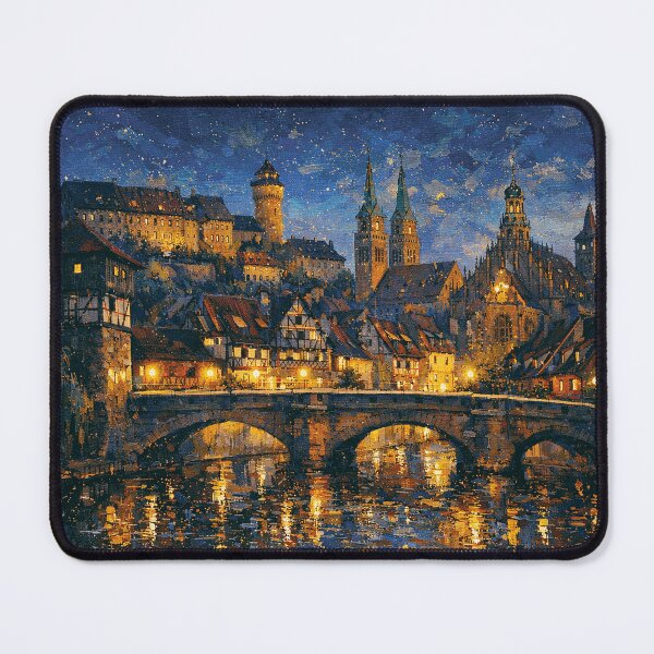 Item preview, A painting of Nuremberg bu night, Germany – A Beautiful city in Europe. designed and sold by GalleryKauffeld.