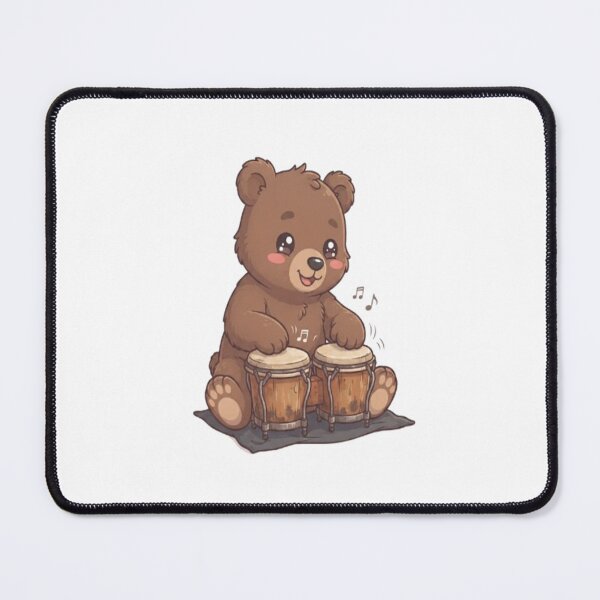 Item preview, Cute Bear Playing Bongo Drums designed and sold by Ella_Sketch.