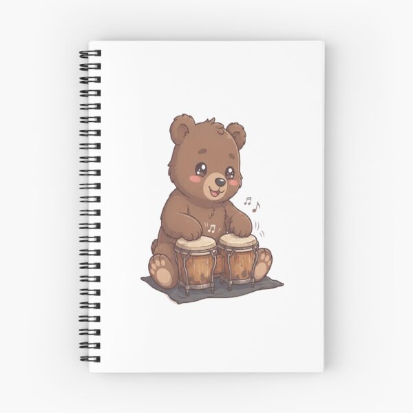 Item preview, Cute Bear Playing Bongo Drums designed and sold by Ella_Sketch.