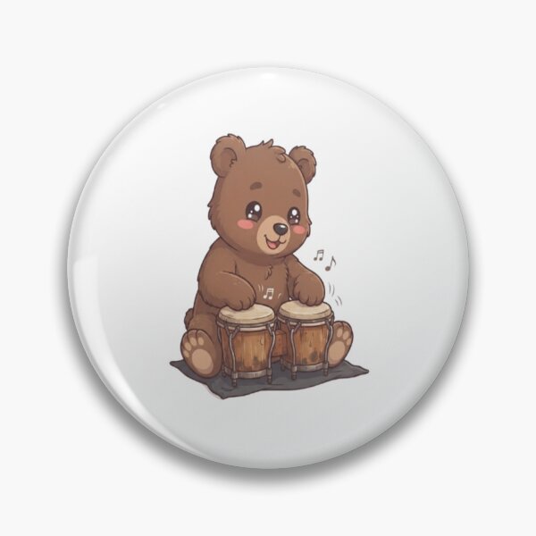 Item preview, Cute Bear Playing Bongo Drums designed and sold by Ella_Sketch.