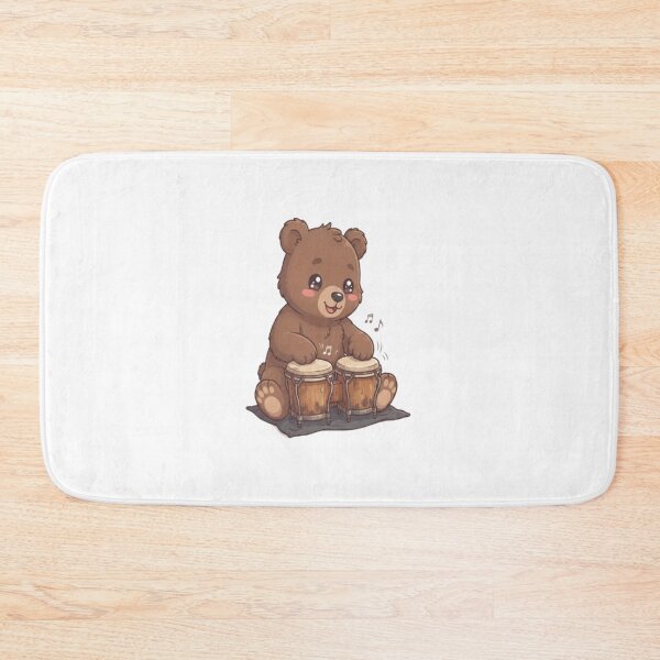 Item preview, Cute Bear Playing Bongo Drums designed and sold by Ella_Sketch.