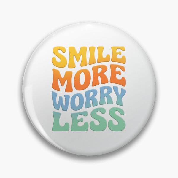 Item preview, Smile More Worry Less Retro Typography Quote designed and sold by HometownCozyCo.