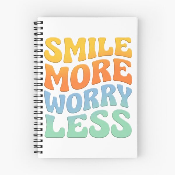 Item preview, Smile More Worry Less Retro Typography Quote designed and sold by HometownCozyCo.