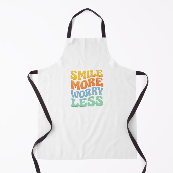 Item preview, Smile More Worry Less Retro Typography Quote designed and sold by HometownCozyCo.