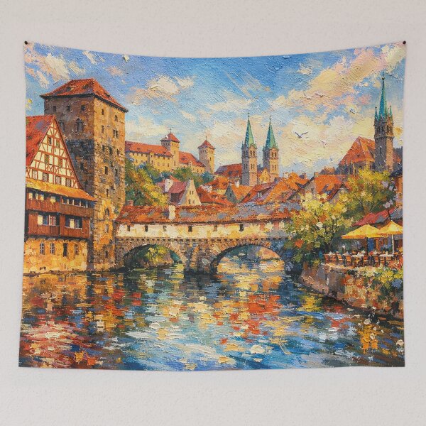 Item preview, A painting of Nuremberg, Germany – A Beautiful city in Europe. designed and sold by GalleryKauffeld.