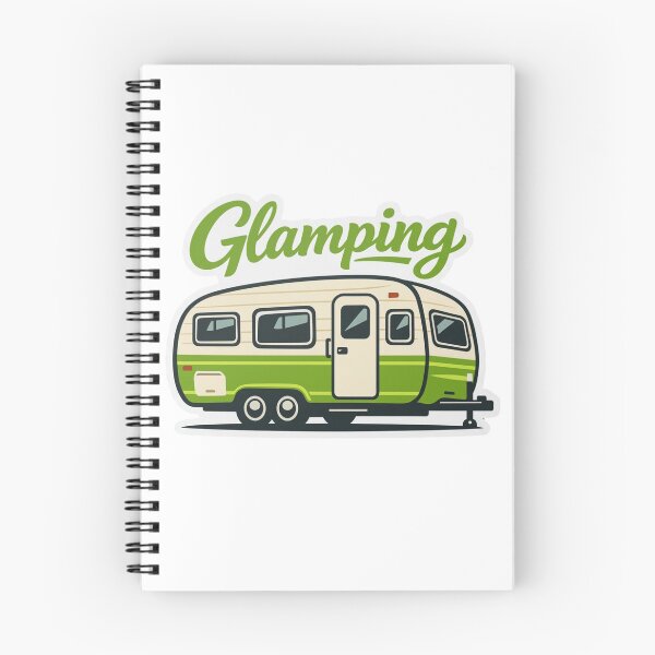 Item preview, Glamping Camper – Vintage Lime‑Green Adventure designed and sold by GabeMountainArt.