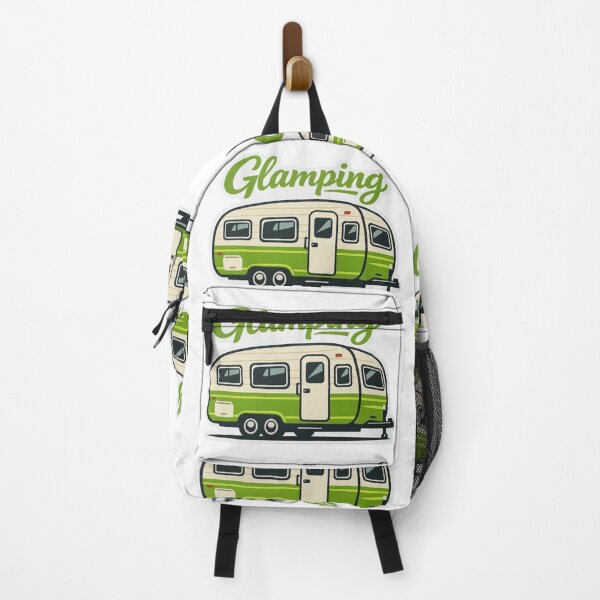 Item preview, Glamping Camper – Vintage Lime‑Green Adventure designed and sold by GabeMountainArt.