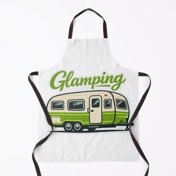 Item preview, Glamping Camper – Vintage Lime‑Green Adventure designed and sold by GabeMountainArt.