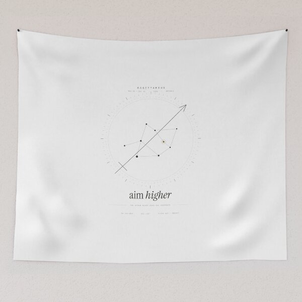 Item preview, Sagittarius Constellation Aim Higher T-Shirt — Light Version designed and sold by TheOddPrints.