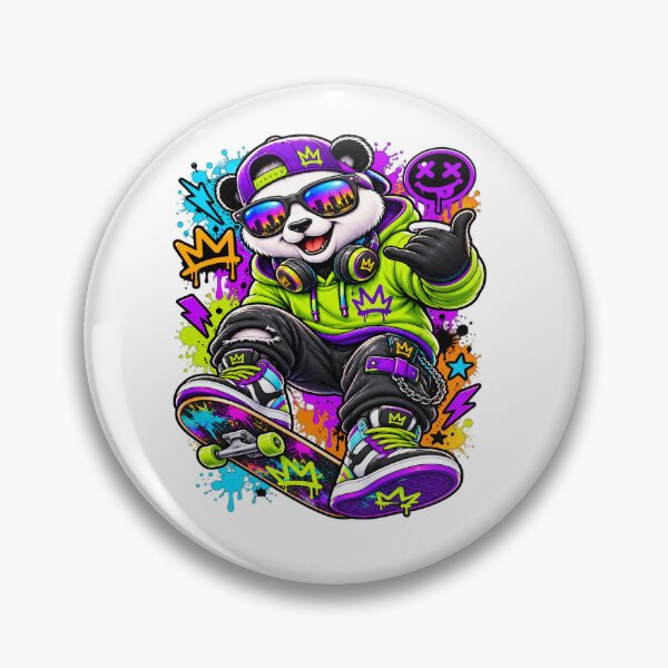 Item preview, Skater Panda Graffiti Streetwear Character designed and sold by JMDG Studio.