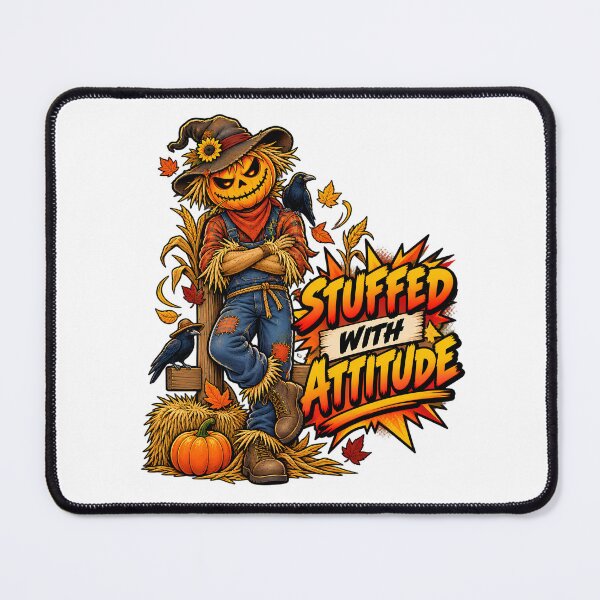 Item preview, Stuffed With Attitude Scarecrow Shirt | Funny Halloween Scarecrow Tee | Halloween Gift Idea | Fall Spooky Season Shirt designed and sold by Gremlin Hours.