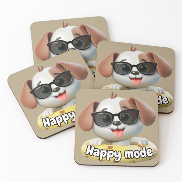 Item preview, puppy in happy mode - Funny dog ​​with glasses designed and sold by OLYUS.