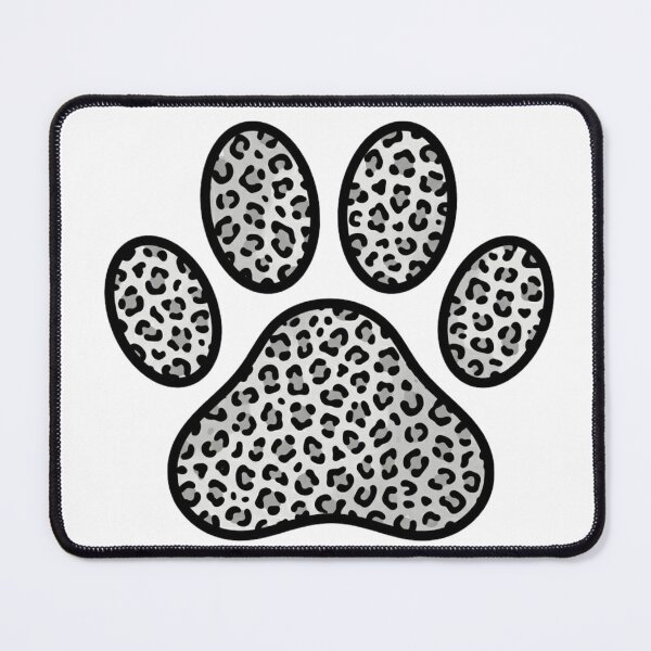 Item preview, Snowy Leopard Paw Print Grey & White Animal Pattern Dog Lover Tee designed and sold by KreatoLab.