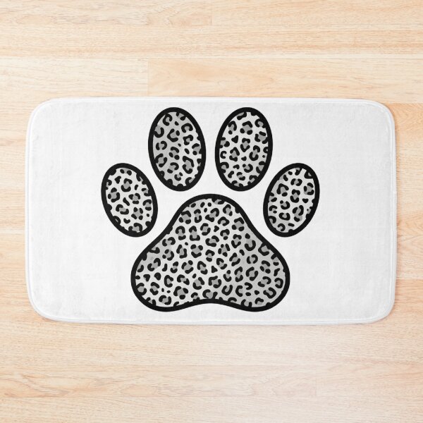 Item preview, Snowy Leopard Paw Print Grey & White Animal Pattern Dog Lover Tee designed and sold by KreatoLab.