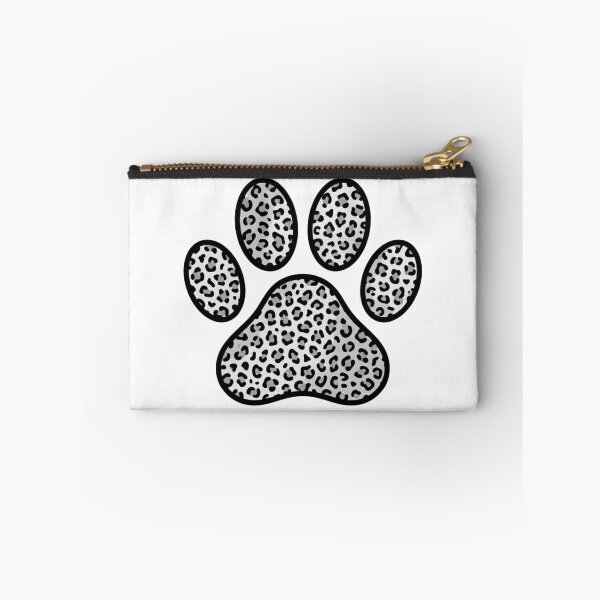 Item preview, Snowy Leopard Paw Print Grey & White Animal Pattern Dog Lover Tee designed and sold by KreatoLab.