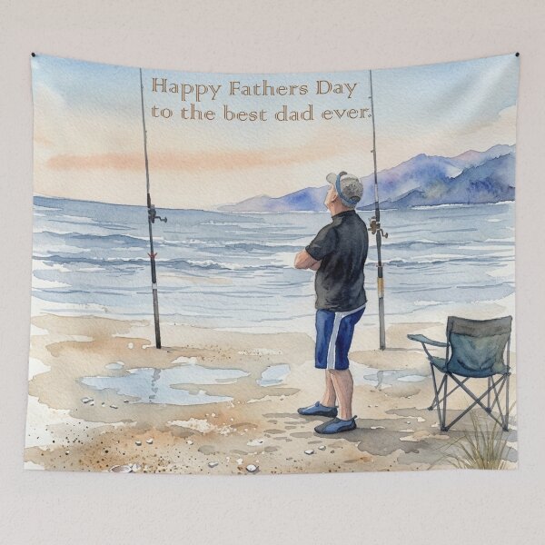 Item preview, Happy Fathers Day, fishing of Kapiti coast designed and sold by carole hirst.
