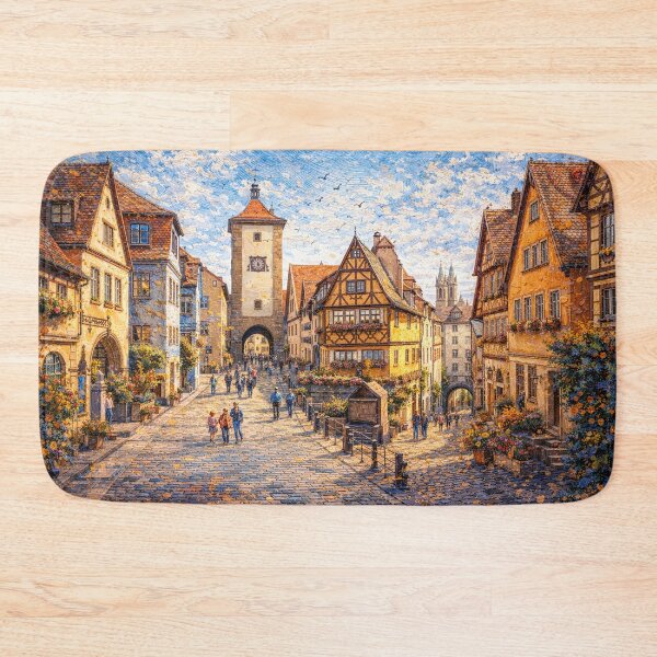 Item preview, A painting of Rothenburg, Germany – A Beautiful town in Europe. designed and sold by GalleryKauffeld.