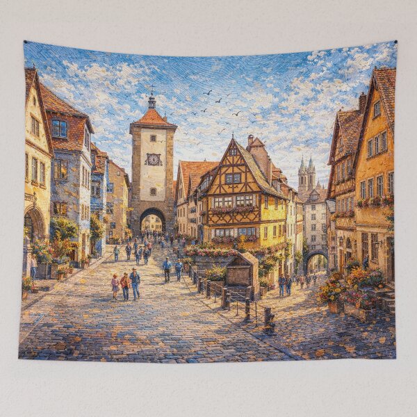 Item preview, A painting of Rothenburg, Germany – A Beautiful town in Europe. designed and sold by GalleryKauffeld.