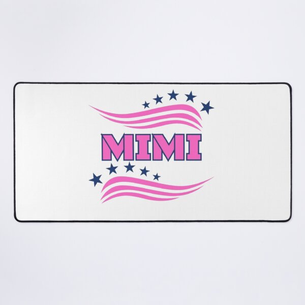 Artikelvorschau, Patriotische Mimi – Schriftart „Stars & Stripes“ mit US-Flagge in Pink und Marineblau entworfen und verkauft von PoppaBear71.