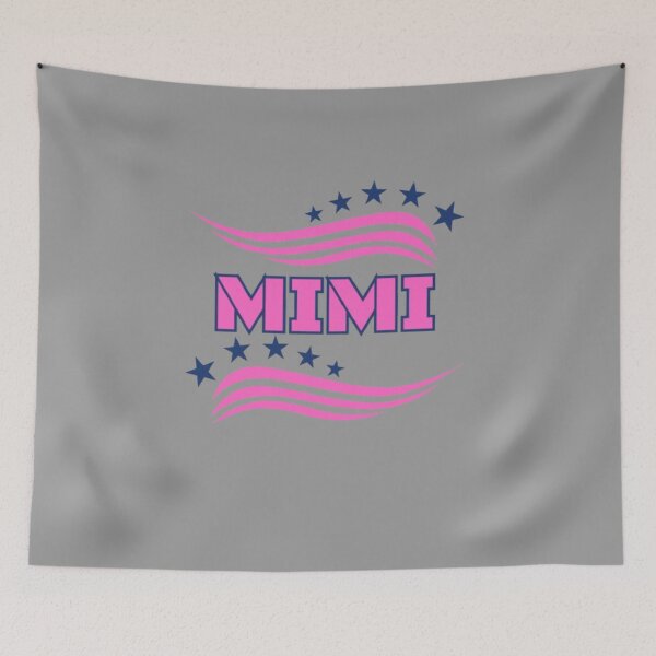 Item preview, Patriotic Mimi - Pink & Navy Blue USA Flag Stars & Stripes Varsity Font designed and sold by PoppaBear71.