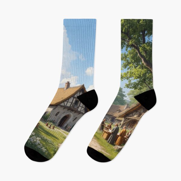 Item preview, Village on the Way of St. James (Middle Ages) designed and sold by jefboutique6150.