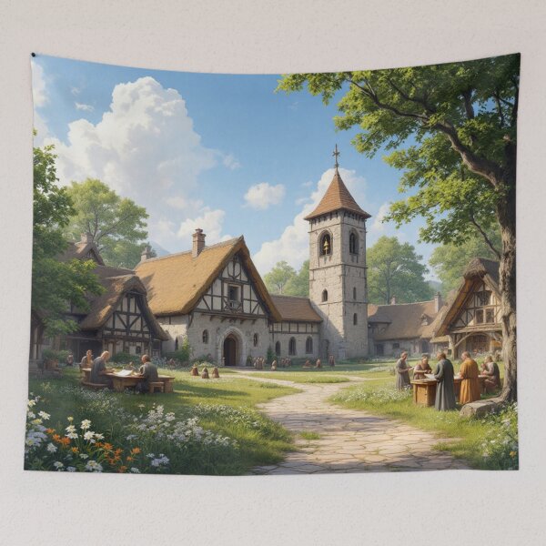 Item preview, Village on the Way of St. James (Middle Ages) designed and sold by jefboutique6150.