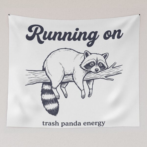 Item preview, Raccoon Trash Panda Energy Funny Animal T-Shirt designed and sold by StickerNestYou.