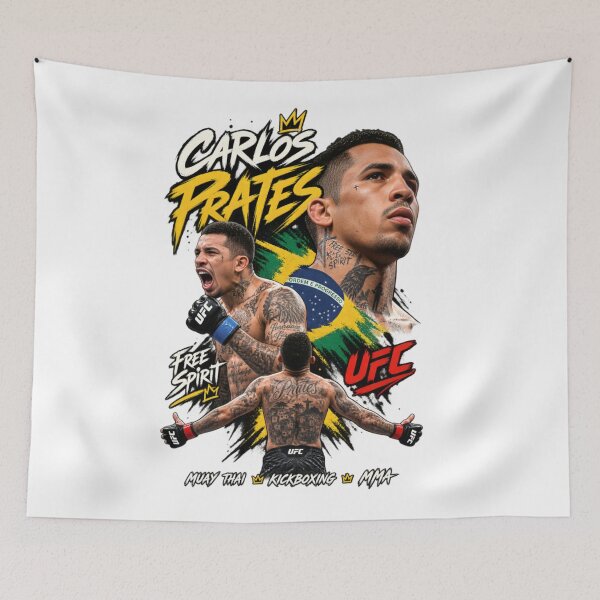 Item preview, Carlos Prates “The Nightmare” MMA Fighter Brazilian Muay Thai Kickboxing UFC Style designed and sold by CatLovers Studio.