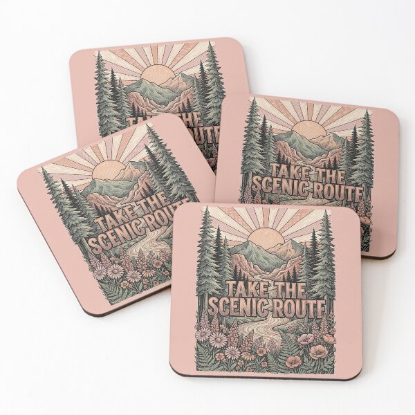 Item preview, Take The Scenic Route Vintage Mountain Landscape designed and sold by Paolo-Bandal.