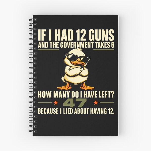 Item preview, If I Had 12 Guns And The Government Takes 6 – Funny Duck Gun Math Joke Design designed and sold by PosiMCreations.