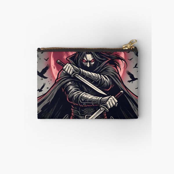 Item preview, Dark Fantasy Warrior With Swords and Red Moon Gothic Anime Style designed and sold by StickerNestYou.