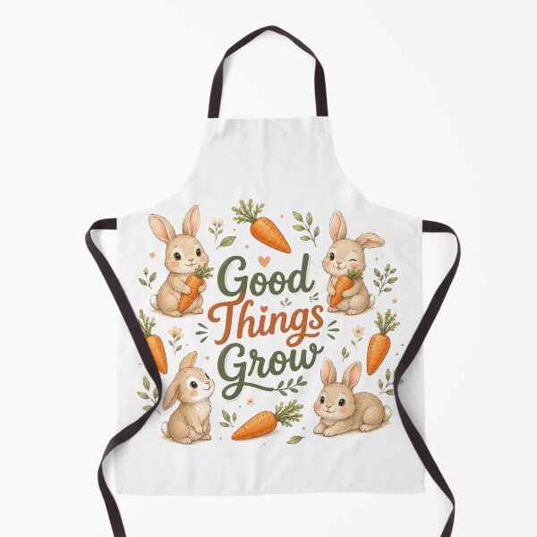 Item preview, Good Things Grow – Cute Bunny & Carrot Cottagecore Design designed and sold by Cartoon art with a purpose ❤️ Supporting Althea’s friends .