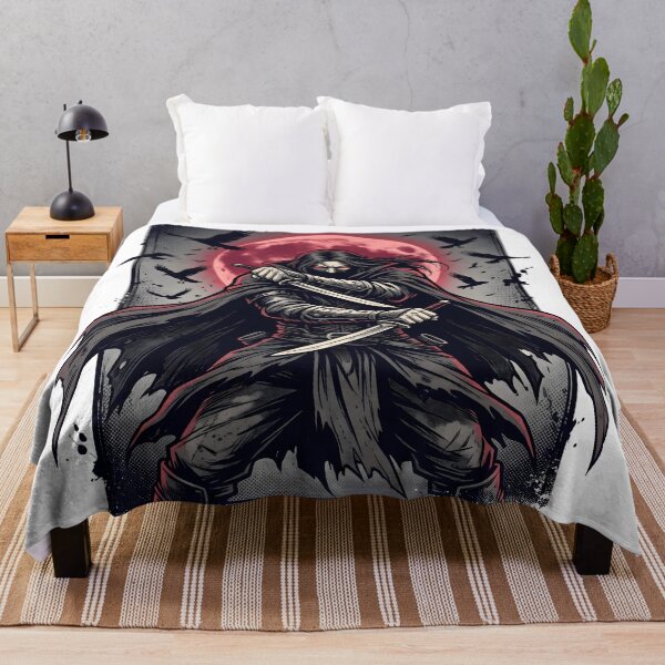 Item preview, Dark Fantasy Warrior With Swords and Red Moon Gothic Anime Style designed and sold by StickerNestYou.