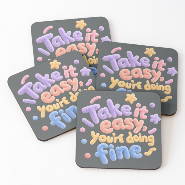 Item preview, Take It Easy You're Doing Fine - Positive Self Care Quote designed and sold by ManggaeJM.