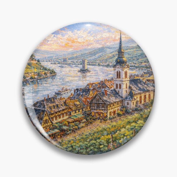 Item preview, A painting of Rüdesheim am Rhein, Germany – A Beautiful place in Europe. designed and sold by GalleryKauffeld.