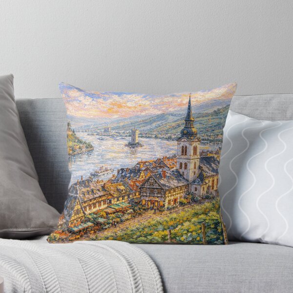 Item preview, A painting of Rüdesheim am Rhein, Germany – A Beautiful place in Europe. designed and sold by GalleryKauffeld.