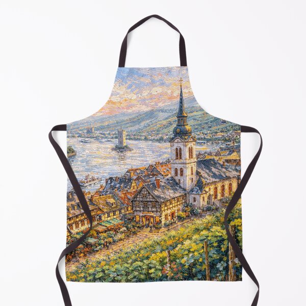 Item preview, A painting of Rüdesheim am Rhein, Germany – A Beautiful place in Europe. designed and sold by GalleryKauffeld.
